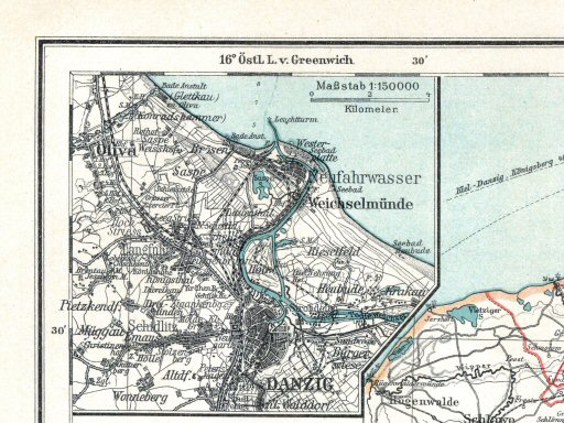 Hand-Atlas Otto Herkt (ca.&nbsp;1910)
8a. Danzig (Gdańsk)