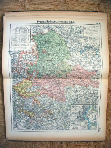 Hand-Atlas Otto Herkt (ca.&nbsp;1910)
13. Provincie Saksen / Province of Saxony