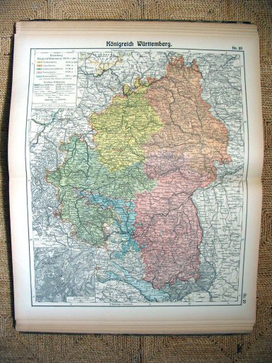 Hand-Atlas Otto Herkt (ca.&nbsp;1910)
20. Württemberg / Wurtemberg