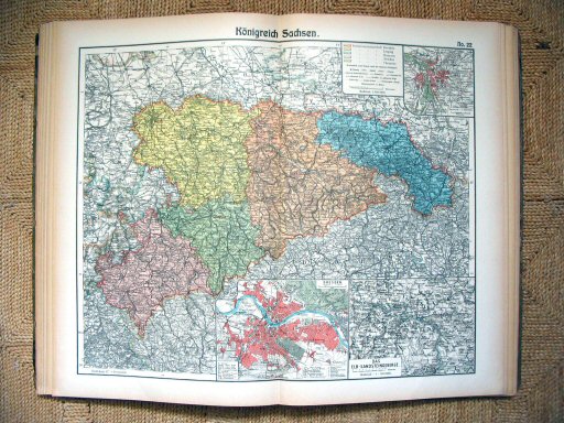 Hand-Atlas Otto Herkt (ca.&nbsp;1910)
22. Koninkrijk Saksen / Kingdom of Saxony