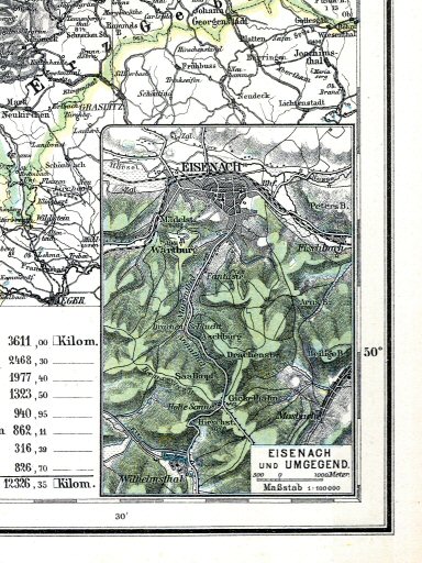 Hand-Atlas Otto Herkt (ca.&nbsp;1910)
23a. Eisenach, Wartburg