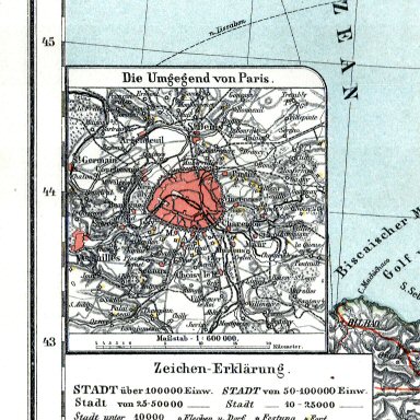 Hand-Atlas Otto Herkt (ca.&nbsp;1910)
31a. Parijs / Paris