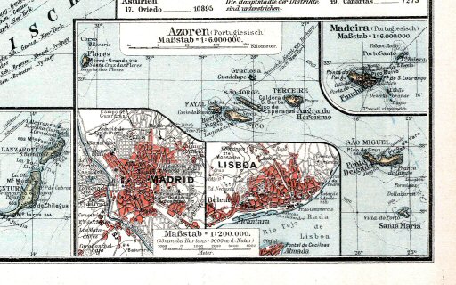 Hand-Atlas Otto Herkt (ca.&nbsp;1910)
32ab. Madrid, Lissabon / Madrid, Lisbon