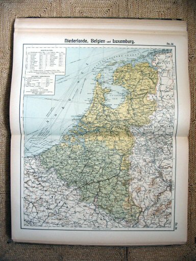 Hand-Atlas Otto Herkt (ca.&nbsp;1910)
34. Nederland, België, Luxemburg
34. Netherlands, Belgium, Luxemburg