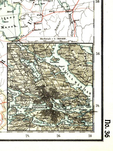 Hand-Atlas Otto Herkt (ca.&nbsp;1910)
36a. Stockholm