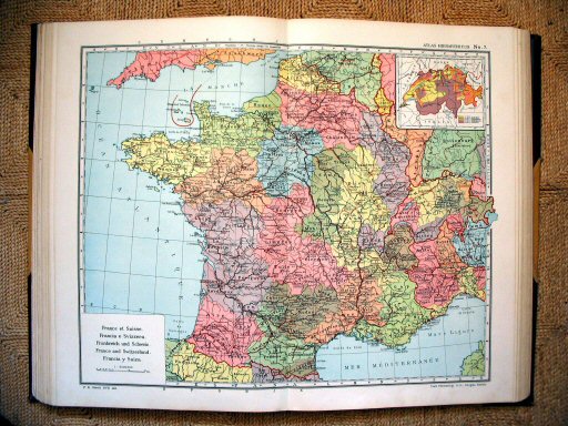 Atlas Hierarchicus 1913
7. France et Suisse
Frankrijk en Zwitserland / France and Switzerland