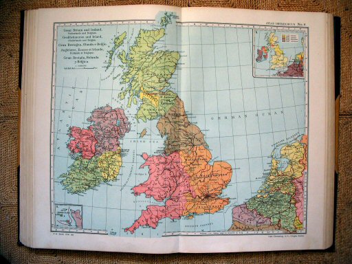 Atlas Hierarchicus 1913
8. Great Britain and Ireland, Netherlands and Belgium
Groot-Brittannië, Ierland, Nederland, België / Great Britain, Ireland, Netherlands and Belgium