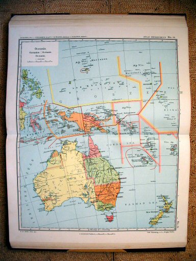 Atlas Hierarchicus 1913
24. Oceania, fo. I
Oceanië, blad I / Oceania, sheet I