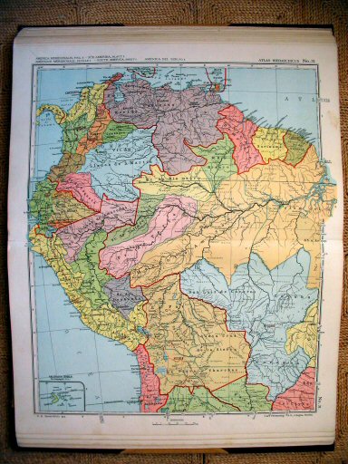 Atlas Hierarchicus 1913
31. America meridionale, fogl. I
Zuid-Amerika, blad I / South America, sheet I