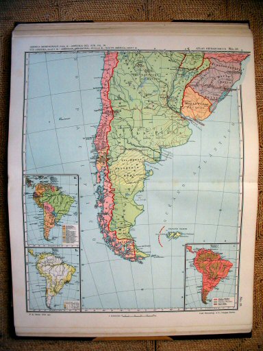 Atlas Hierarchicus 1913
33. America meridionale, fogl. III
Zuid-Amerika, blad III / South America, sheet III