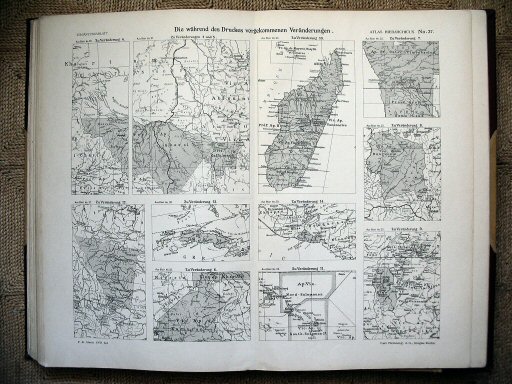 Atlas Hierarchicus 1913
37. Die während des Druckes vorgekommenen Veränderungen
Supplement
