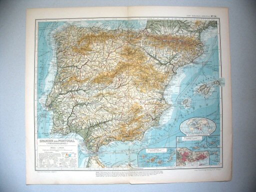 Sohr-Berghaus Handatlas 1906
51. Spanien und Portugal
Spanje en Portugal / Spain and Portugal