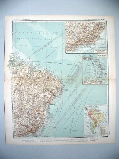 Sohr-Berghaus Handatlas 1906
80. Süd-Amerika, Blatt 2
Zuid-Amerika, blad 2 / South America, sheet 2