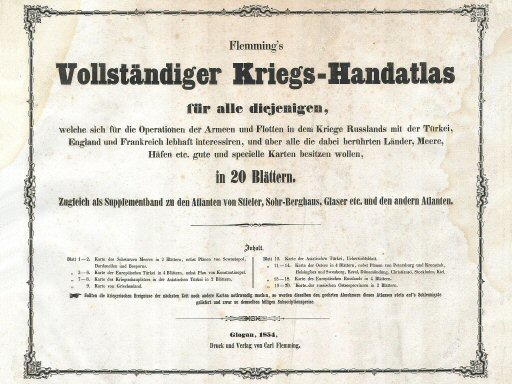 Flemming's Kriegs-Handatlas
Titelpagina / Title page