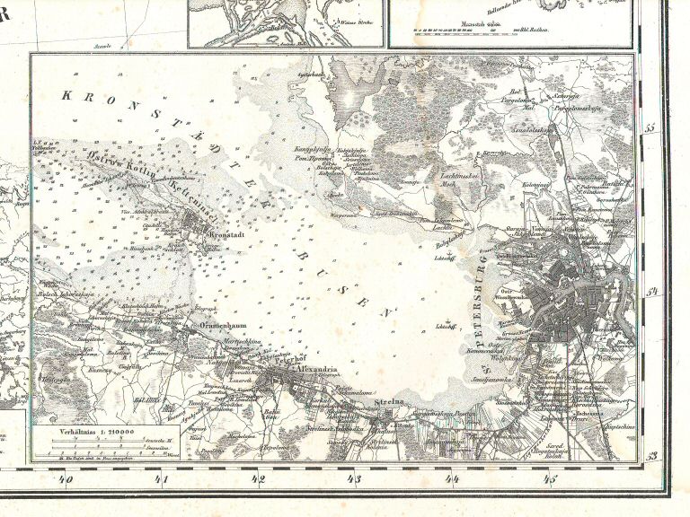 Flemming's Kriegs-Handatlas
14g. St. Petersburg 
(Санктъ Петербургъ = Sankt Peterburg)