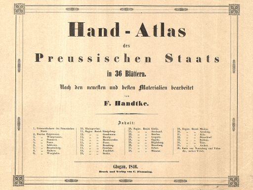 Handatlas Preussen 1846
Titelpagina 1 / Title page 1
