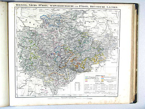 Sohr's Hand-Atlas 1844
32. Herzogl. Sächs: Fürstl. Schwarzburgsche und Fürstl. Reussische Länder