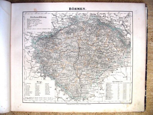 Sohr-Berghaus Hand-Atlas 1847
Bohemen (kaart 10)
Bohemia (sheet 10)