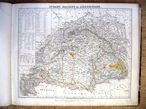 Sohr-Berghaus Hand-Atlas 1847
Hongarije, Galicië, Zevenburgen (kaart 15)
Hungary, Galicia, Transylvania (sheet 15)