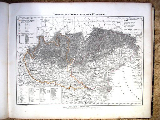 Sohr-Berghaus Hand-Atlas 1847
Koninkrijk Lombardije-Venetië (kaart 16)
Kingdom of Lombardy-Venetia (sheet 16)