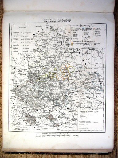 Sohr-Berghaus Hand-Atlas 1847
Provincie Saksen (kaart 24)
Province of Saxony (sheet 24)