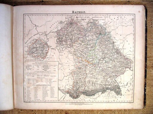 Sohr-Berghaus Hand-Atlas 1847
Beieren (kaart 27)
Bavaria (sheet 27)
