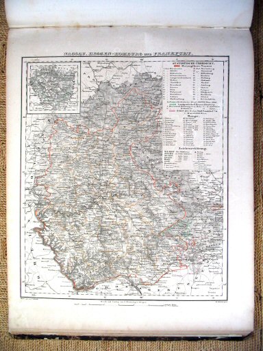 Sohr-Berghaus Hand-Atlas 1847
Nassau, Hessen-Homburg, Frankfurt (kaart 37)
Nassau, Hesse Homburg, Frankfurt (sheet 37)