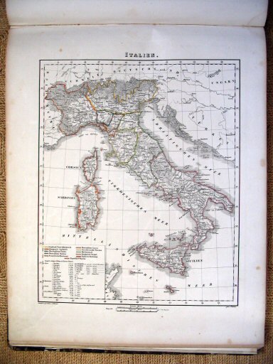 Sohr-Berghaus Hand-Atlas 1847
Italië (kaart 40)
Italy (sheet 40)