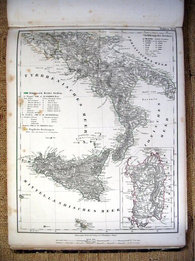 Sohr-Berghaus Hand-Atlas 1847
Zuid-Italië (kaart 42)
Southern Italy (sheet 42)