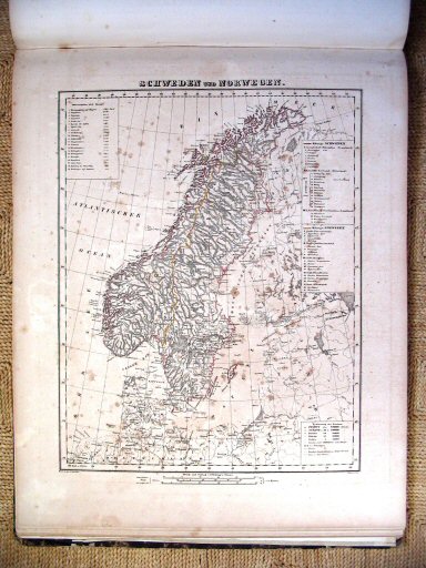 Sohr-Berghaus Hand-Atlas 1847
Zweden en Noorwegen (kaart 59)
Sweden and Norway (sheet 59)