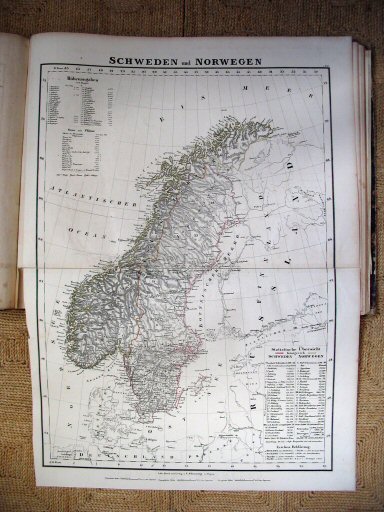 Sohr-Berghaus Hand-Atlas 1847
Zweden en Noorwegen (kaarten 60, 61)
Sweden and Norway (sheets 60, 61)