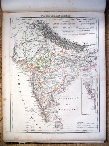 Sohr-Berghaus Hand-Atlas 1847
Voor-Indië (kaart 68)
India (sheet 68)