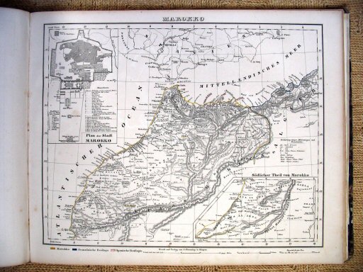 Sohr-Berghaus Hand-Atlas 1847
Marokko (kaart 73)
Morocco (sheet 73)