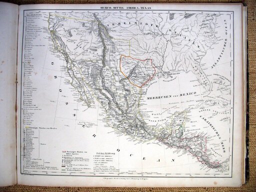 Sohr-Berghaus Hand-Atlas 1847
Mexico, Midden-Amerika, Texas (kaart 76)
Mexico, Central America, Texas (sheet 76)