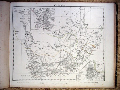 Sohr-Berghaus Hand-Atlas 1847
Zuid-Afrika (kaart S.16)
South Africa (sheet S.16)