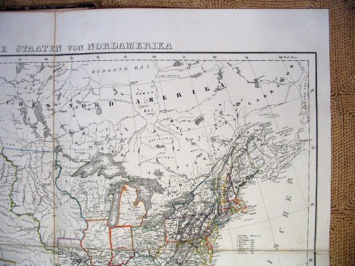 Sohr-Berghaus Hand-Atlas 1847
Verenigde Staten NO (kaart S.22)
United States NE (sheet S.22)
