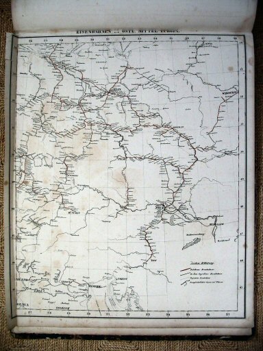 Sohr-Berghaus Hand-Atlas 1847
Spoorwegen Midden-Europa (kaart S.32)
Railroads Central Europe (sheet S.32)