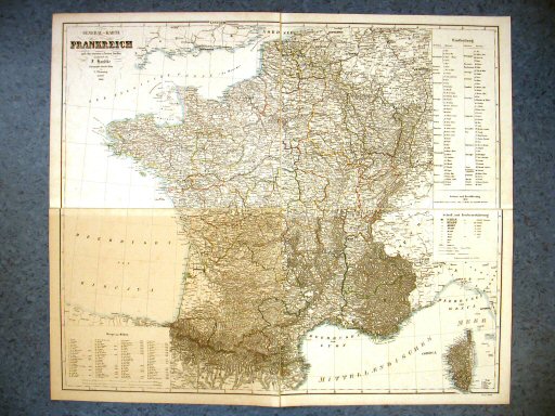 Sohr-Berghaus Hand-Atlas 1850
Frankrijk (kaarten 47-50)
France (sheets 47-50)