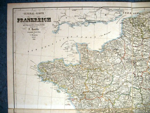 Sohr-Berghaus Hand-Atlas 1850
Frankrijk NW (kaart 47)
France NW (sheet 47)