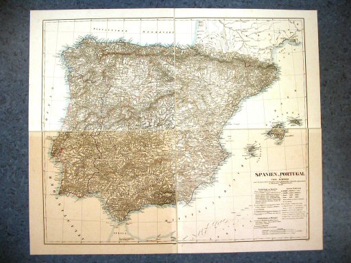 Sohr-Berghaus Hand-Atlas 1850
Spanje, Portugal (kaarten 52-55)
Spain, Portugal (sheets 52-55)