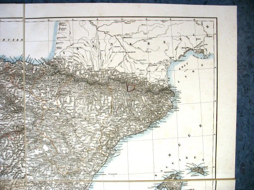 Sohr-Berghaus Hand-Atlas 1850
Spanje, Portugal NO (kaart 53)
Spain, Portugal NE (sheet 53)