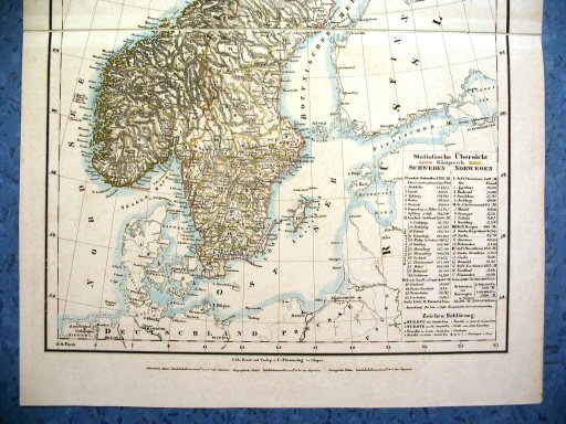 Sohr-Berghaus Hand-Atlas 1850
Zweden en Noorwegen, zuid (kaart 64)
Sweden and Norway, south (sheet 64)