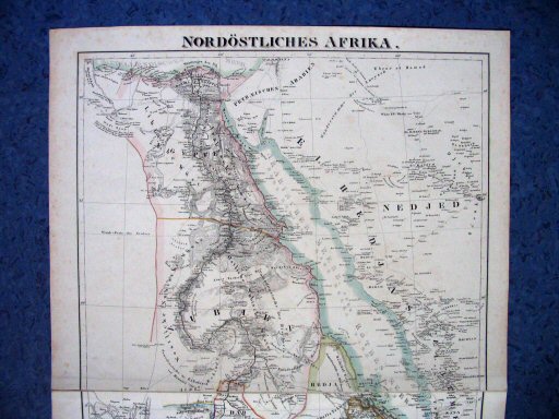 Sohr-Berghaus Hand-Atlas 1850
Noordoost-Afrika, noord (kaarten S.9)
Northeastn Africa, north (sheets S.9)