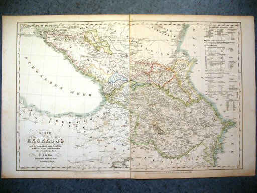 Sohr-Berghaus Hand-Atlas 1850
De Kaukasus (kaarten S.27 en S.28)
The Caucasus (sheets S.27 and S.28)