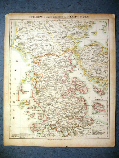 Sohr-Berghaus Hand-Atlas 1850
Sleeswijk (kaart S.29)
Schleswig (sheet S.29)