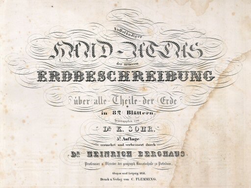 Sohr-Berghaus Hand-Atlas 1851
Titelpagina ('binnentitel')
Title page ('inside title')