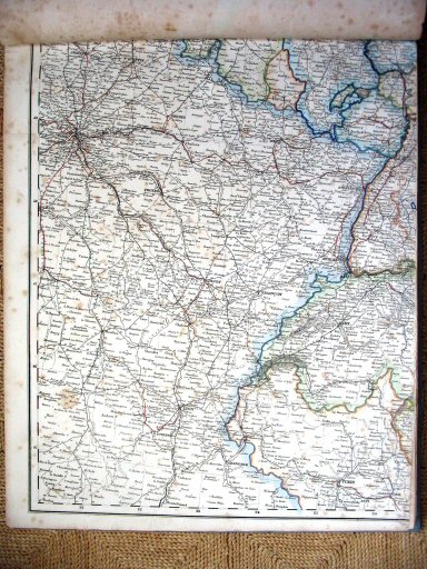 Sohr-Berghaus Hand-Atlas 1855
Post & Reisekarte von Deutschland (SW)