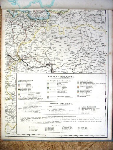 Sohr-Berghaus Hand-Atlas 1855
Post & Reisekarte von Deutschland (SO)