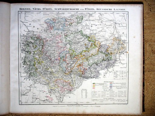 Sohr-Berghaus Hand-Atlas 1861
34. Thüringse landen / Thuringian States