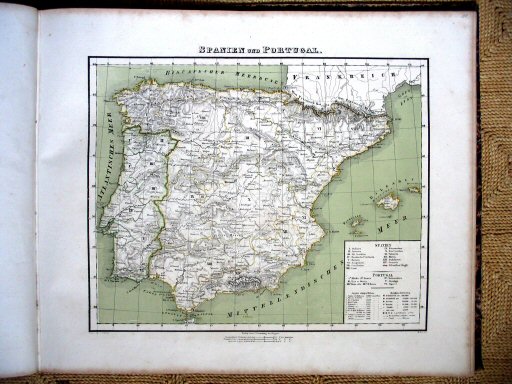 Sohr-Berghaus Hand-Atlas 1861
51. Spanje en Portugal / Spain and Portugal